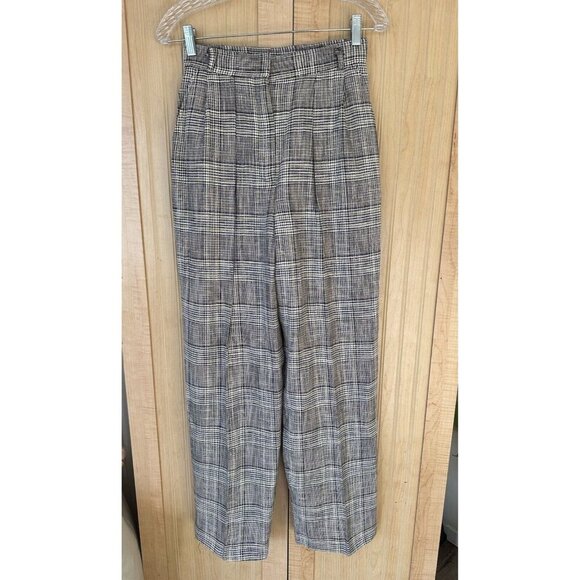 Vintage Evan Picone Pants Womens Size 8 Black & White Plaid High Waist Checkered - Picture 7 of 7